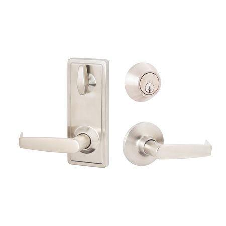 SURE-LOC HARDWARE Sure-Loc Hardware Interconnect Lock, 4In Center to Center, Single Cylinder Deadbolt and Jackson Passage Lever, Grade 2 IN301-CDR 32D